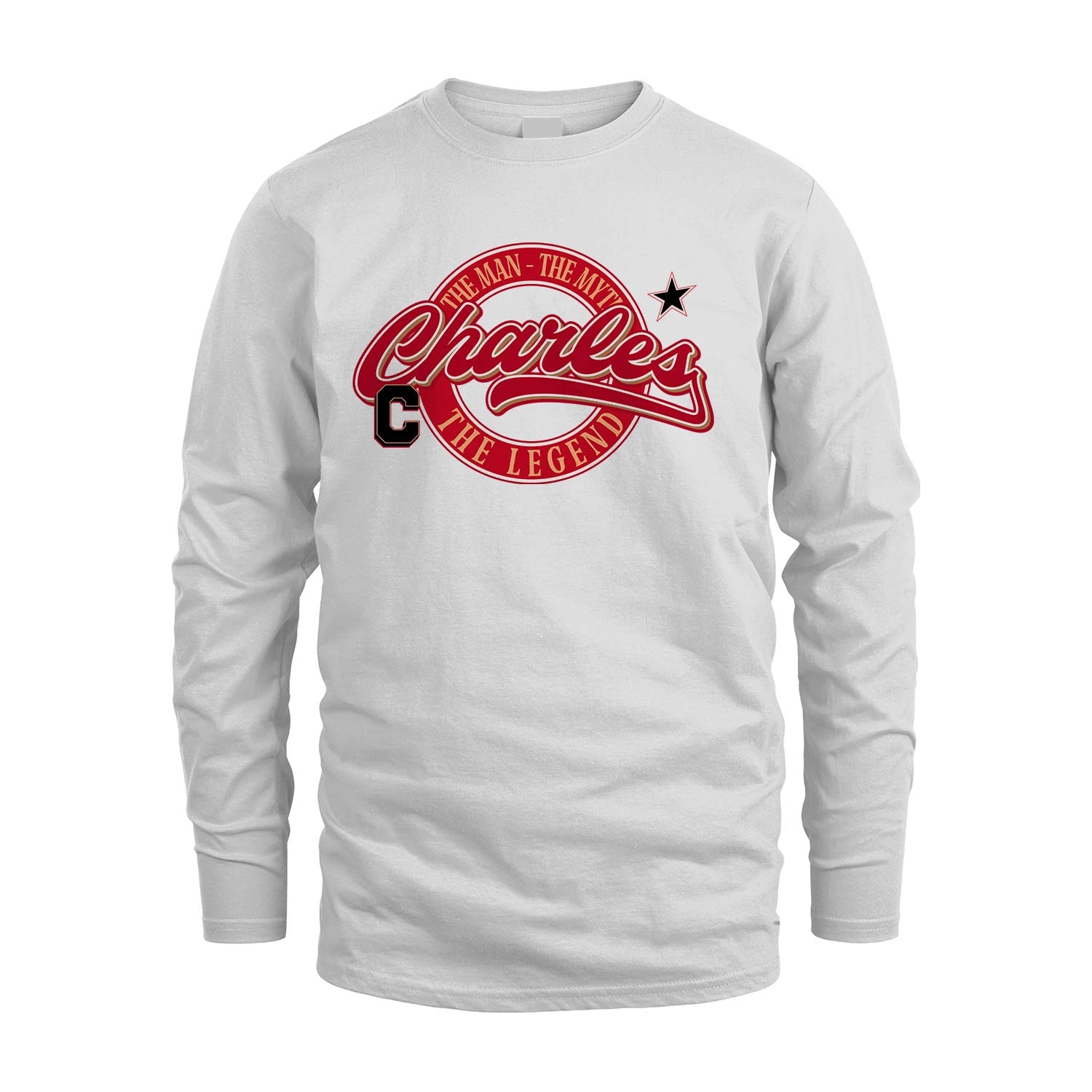 The Man The Myth The Legend Sporty Shirt CHARLES M1-14