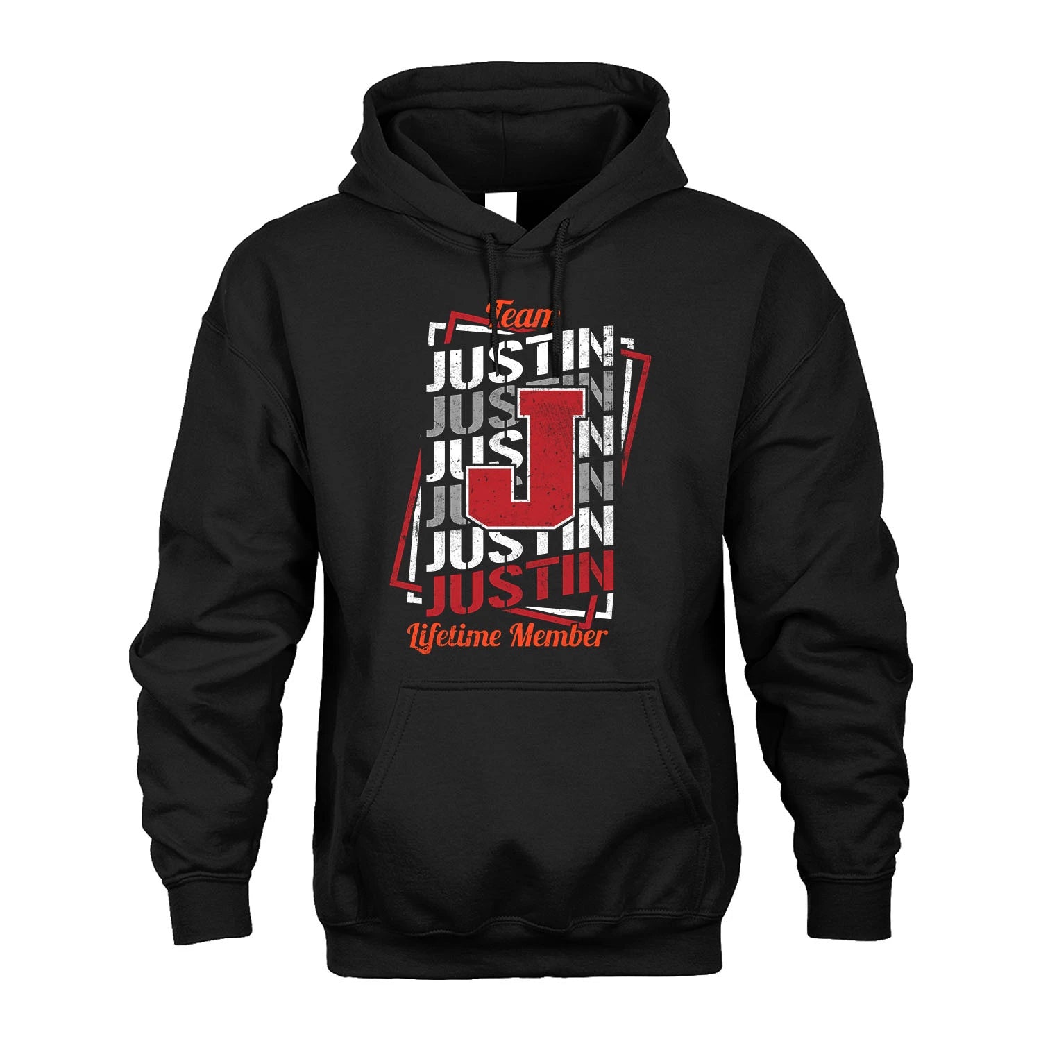 Team Your Name Lifetime Member Sporty Shirt JUSTIN M1-25