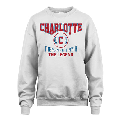 The Man The Myth The Legend Jet Style Shirt CHARLOTTE M1-9