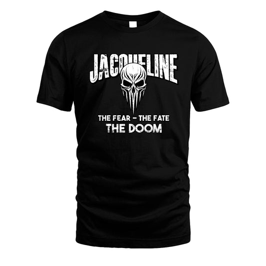 The Fear The Fate The Doom Skull Shirt JACQUELINE M1-39