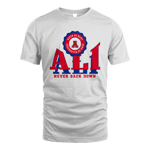 Your Name Never Back Down Shirt ALI M1-33