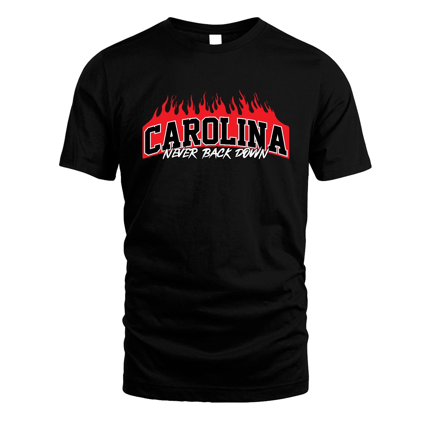 Never Back Down Your Name With Fire Shirt CAROLINA M1-37