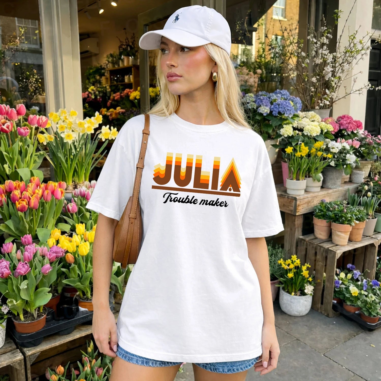 Your Name Trouble Maker Funny Shirt JULIA M1-34