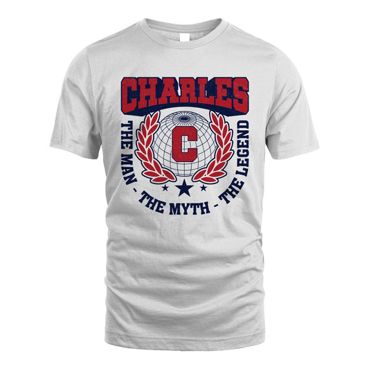 The Man The Myth The Legend Logo Shirt CHARLES M1-30