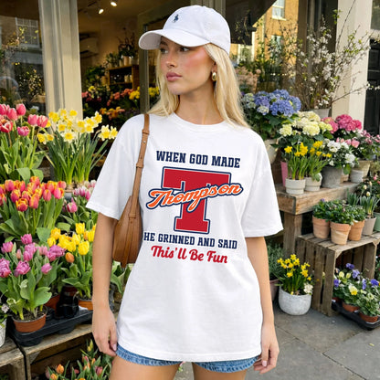 God Made Your Name Custom Shirt THOMPSON M1-16