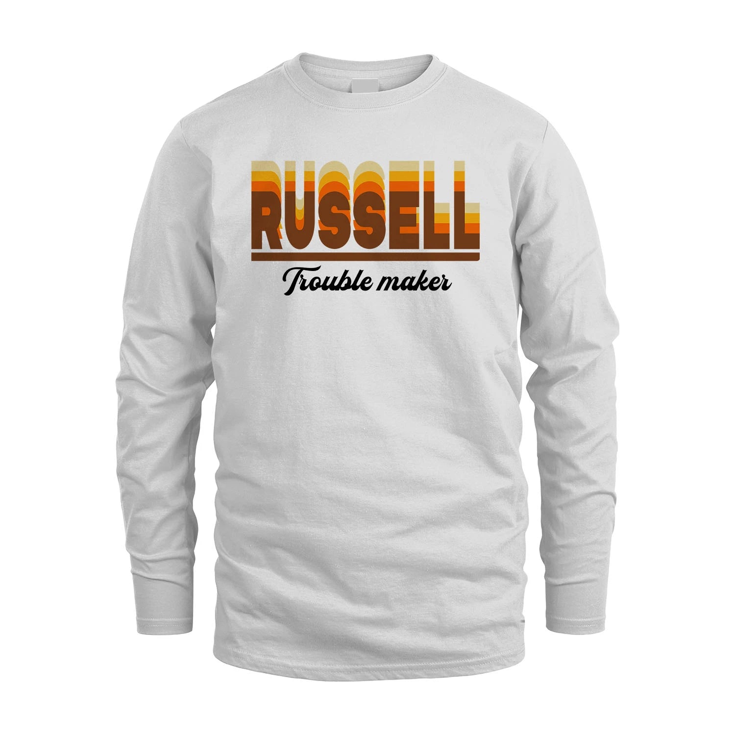 Your Name Trouble Maker Funny Shirt RUSSELL M1-34