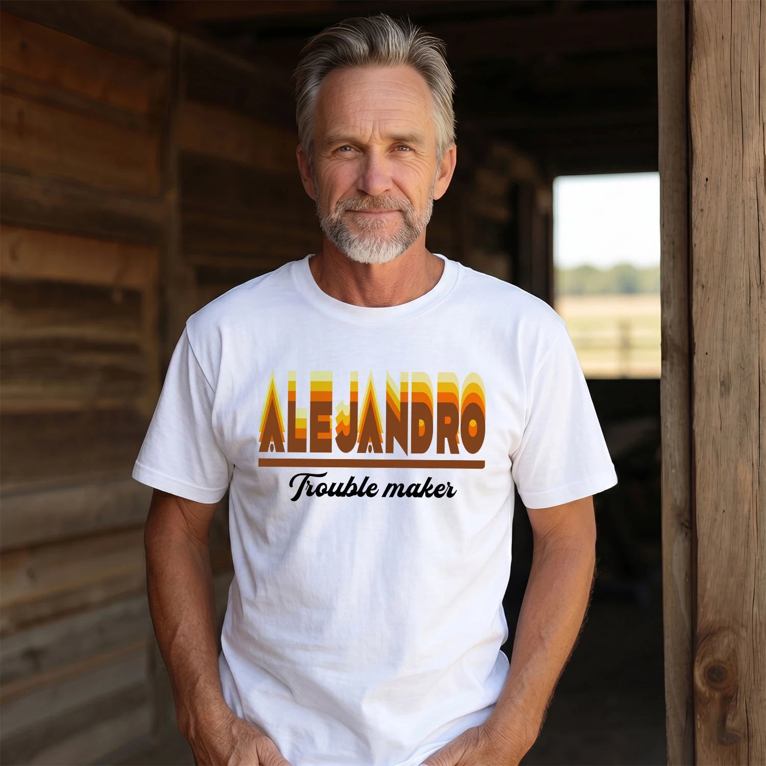 Your Name Trouble Maker Funny Shirt ALEJANDRO M1-34