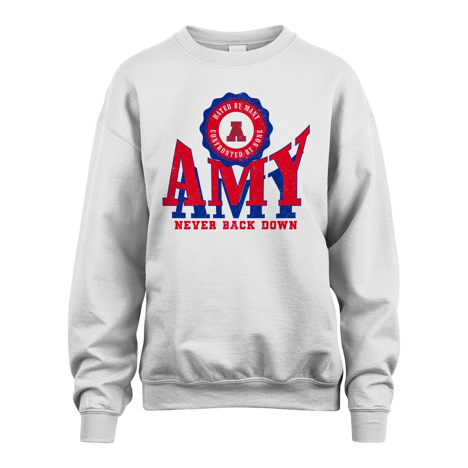 Your Name Never Back Down Shirt AMY M1-33