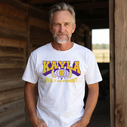 Your Name Built Different Sporty Shirt KAYLA M1-32