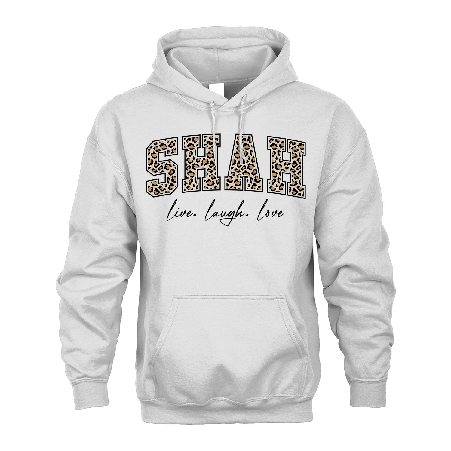 Live Laugh Love Custom Name With Leopard Pattern Shirt SHAH M1-13