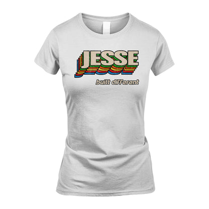 Your Name Built Different Retro Shirt JESSE M1-26