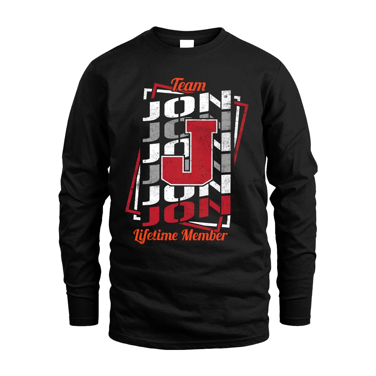 Team Your Name Lifetime Member Sporty Shirt JON M1-25