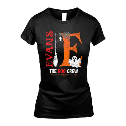 The Boo Crew Halloween With Your Name Shirt EVANS M1-23