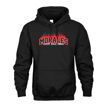 Never Back Down Your Name With Fire Shirt MORALES M1-37