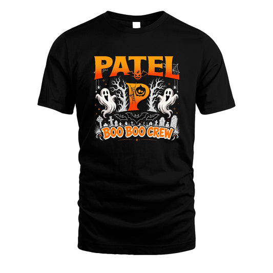 Boo Boo Crew Halloween Custom Name Shirt PATEL M1-28