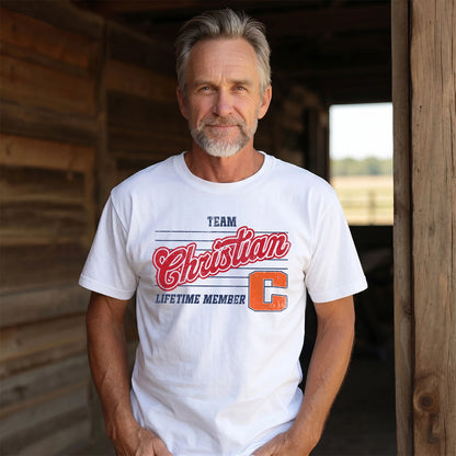 Team Your Name Lifetime Member Vintage Shirt CHRISTIAN M1-24