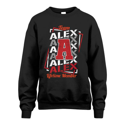 Team Your Name Lifetime Member Sporty Shirt ALEX M1-25