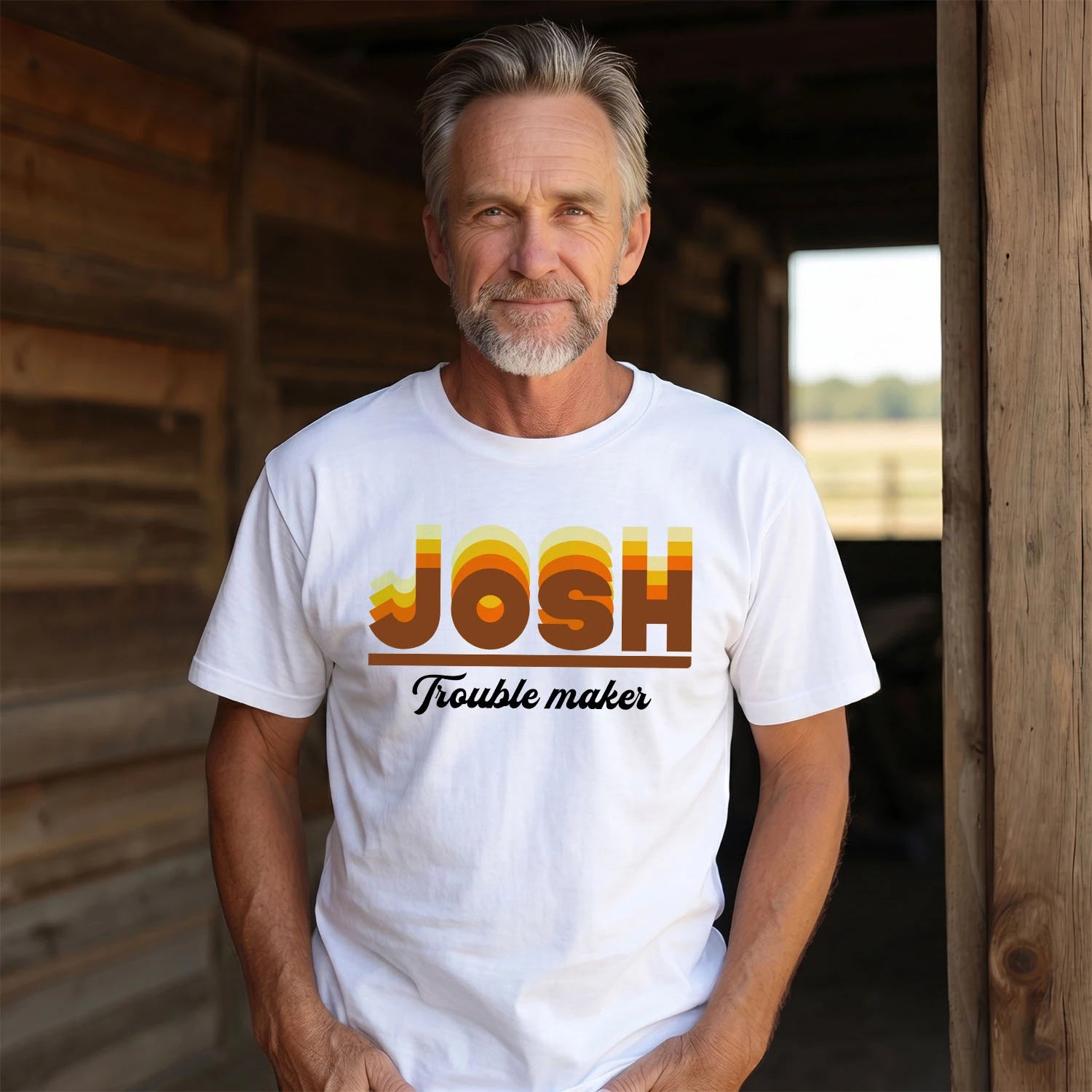Your Name Trouble Maker Funny Shirt JOSH M1-34