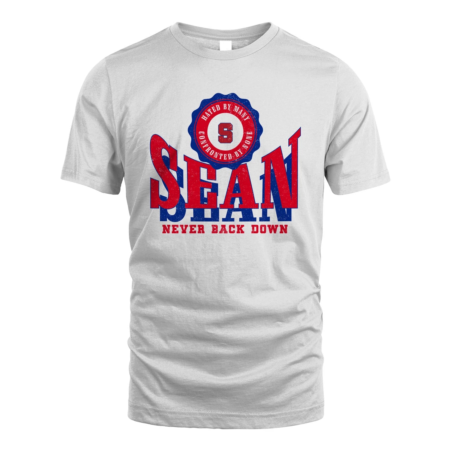 Your Name Never Back Down Shirt SEAN M1-33