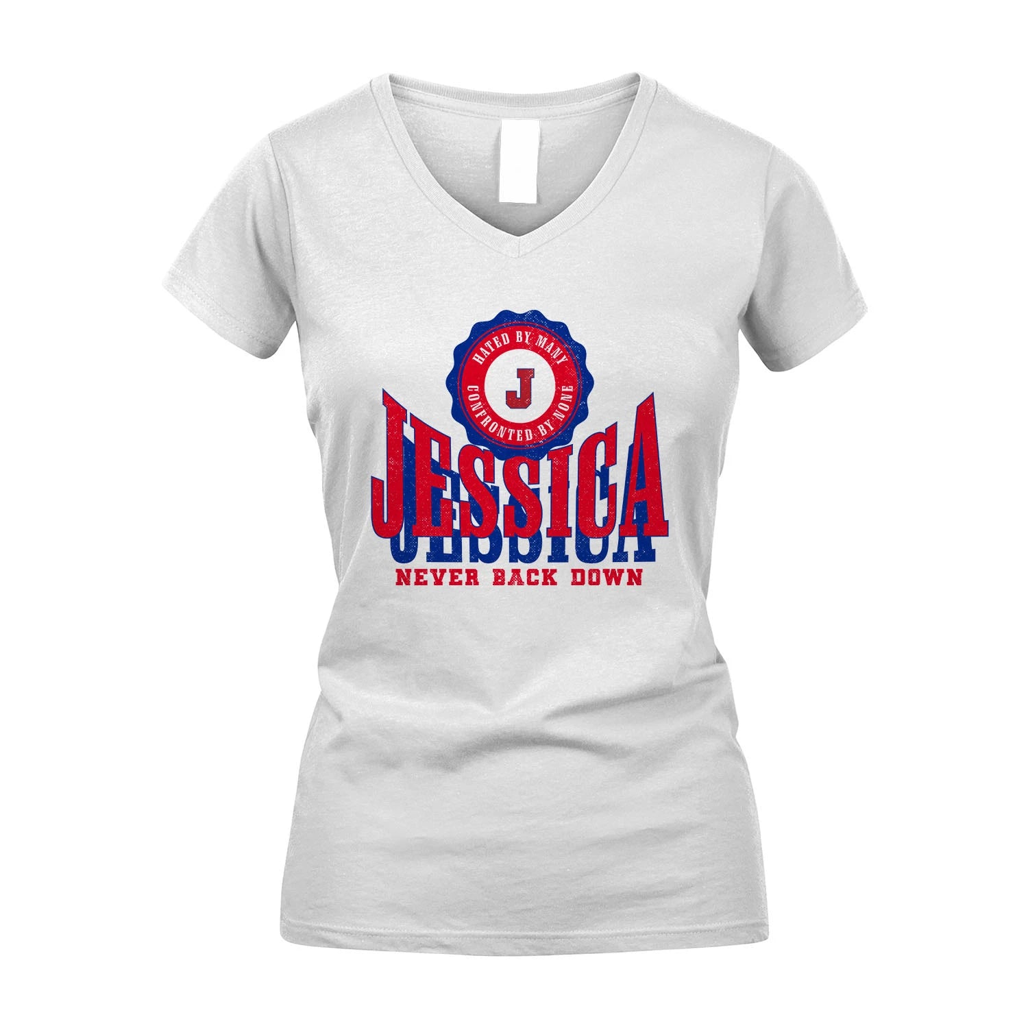 Your Name Never Back Down Shirt JESSICA M1-33