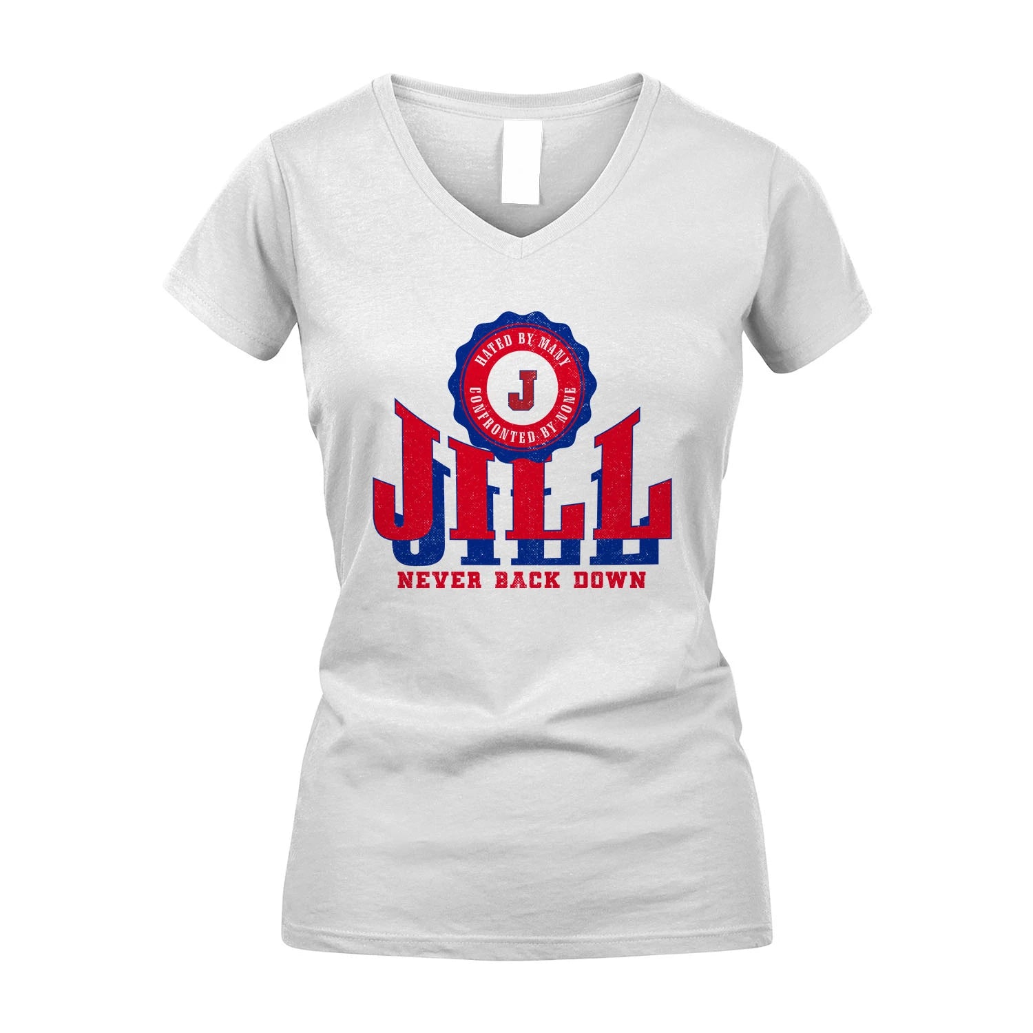 Your Name Never Back Down Shirt JILL M1-33