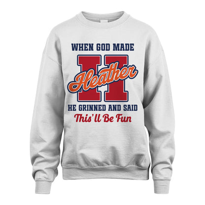 God Made Your Name Custom Shirt HEATHER M1-16