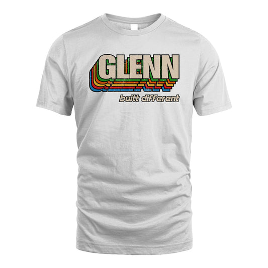 Your Name Built Different Retro Shirt GLENN M1-26