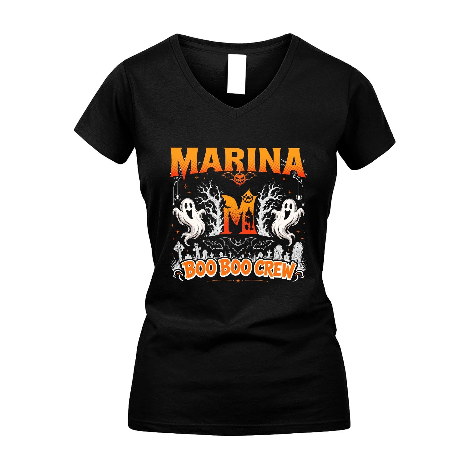 Boo Boo Crew Halloween Custom Name Shirt MARINA M1-28