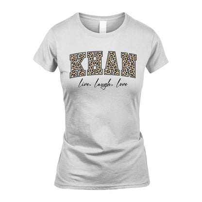 Live Laugh Love Custom Name With Leopard Pattern Shirt KHAN M1-13