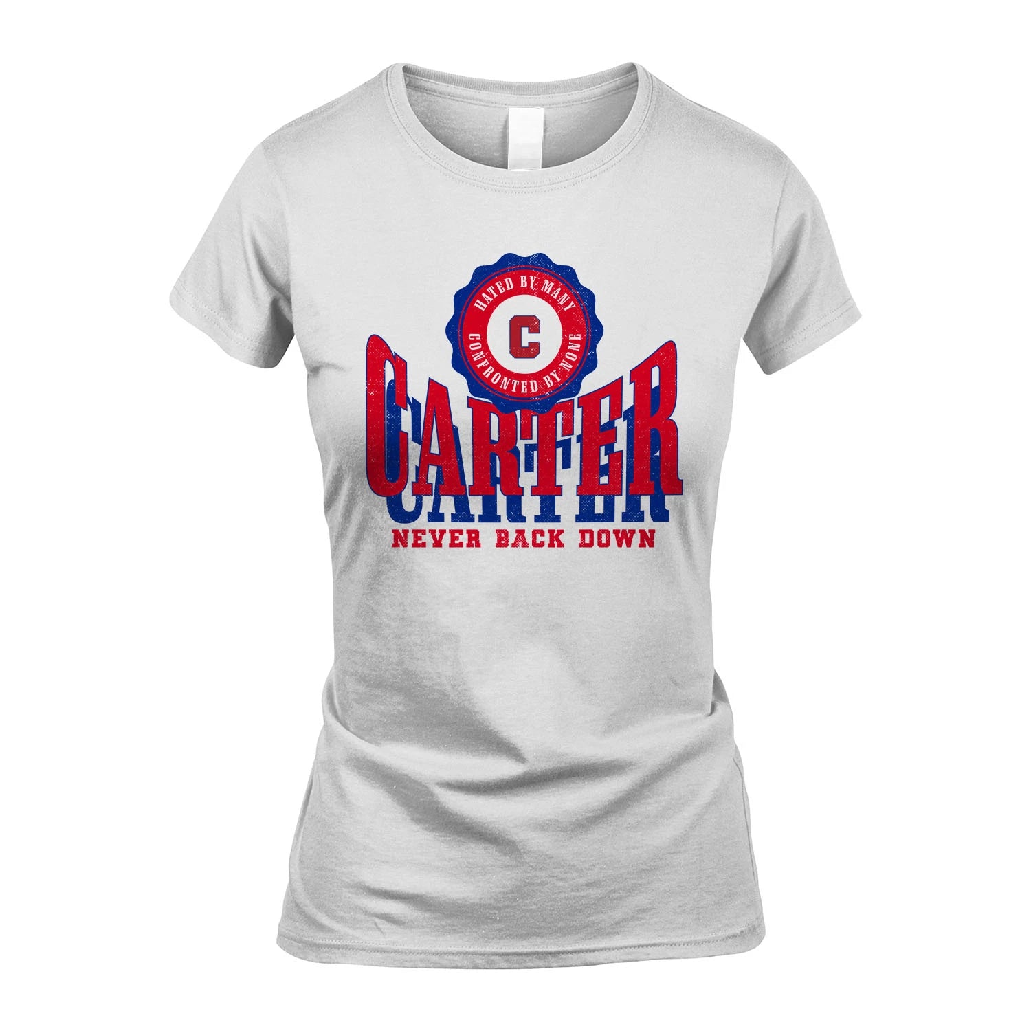 Your Name Never Back Down Shirt CARTER M1-33