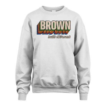 Your Name Built Different Retro Shirt BROWN M1-26