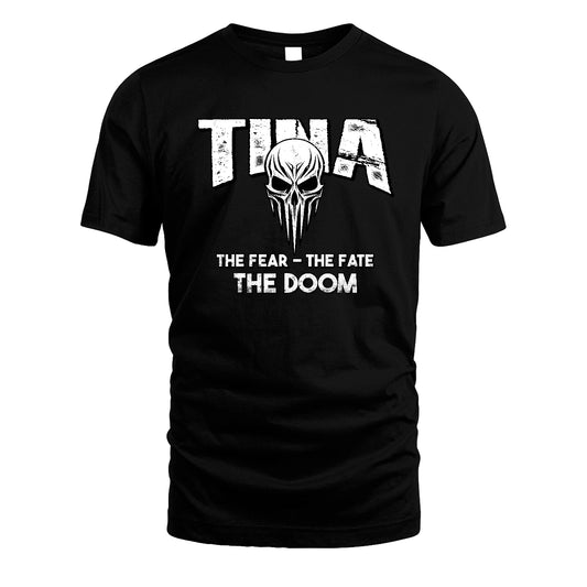 The Fear The Fate The Doom Skull Shirt TINA M1-39
