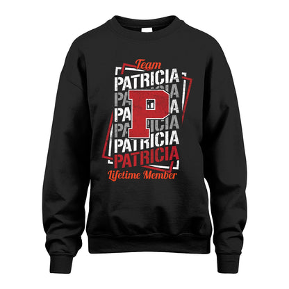 Team Your Name Lifetime Member Sporty Shirt PATRICIA M1-25