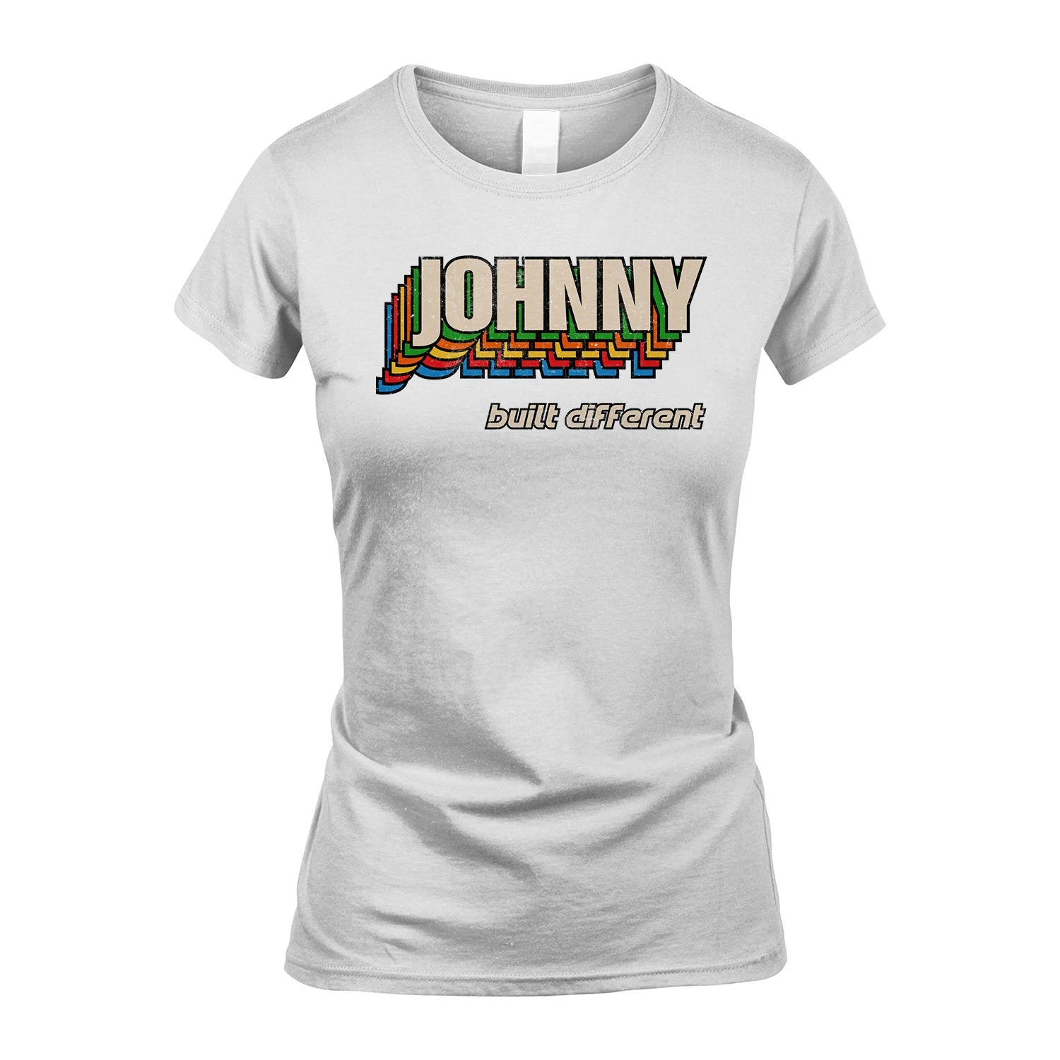 Your Name Built Different Retro Shirt JOHNNY M1-26