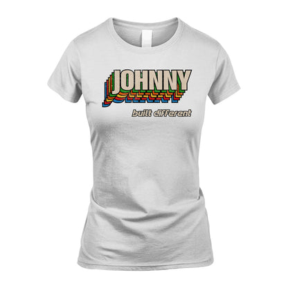 Your Name Built Different Retro Shirt JOHNNY M1-26