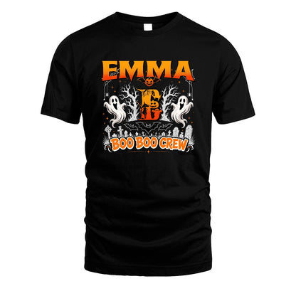 Boo Boo Crew Halloween Custom Name Shirt EMMA M1-28