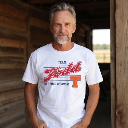 Team Your Name Lifetime Member Vintage Shirt TODD M1-24