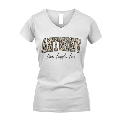 Live Laugh Love Custom Name With Leopard Pattern Shirt ANTHONY M1-13