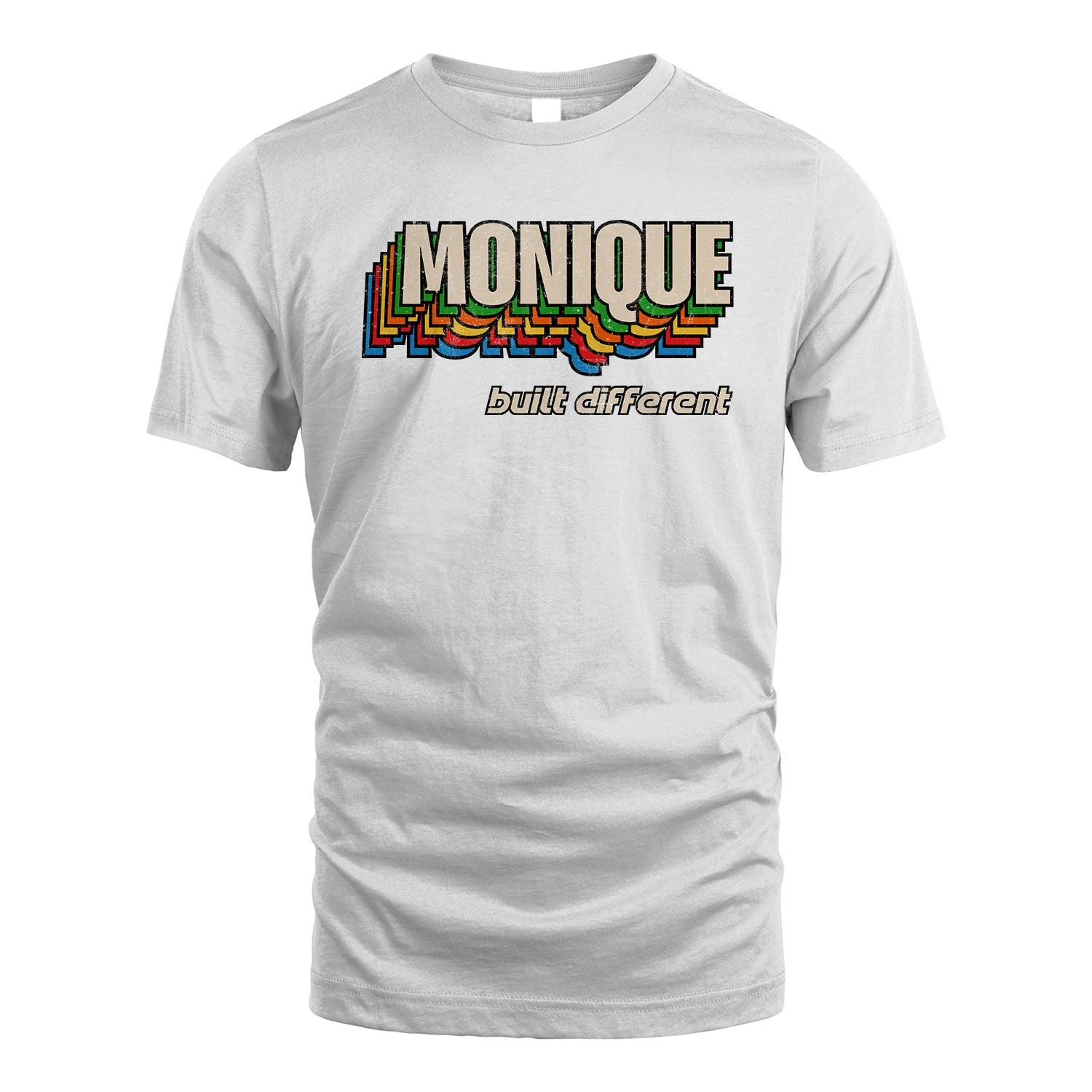 Your Name Built Different Retro Shirt MONIQUE M1-26