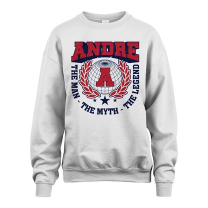 The Man The Myth The Legend Logo Shirt ANDRE M1-30