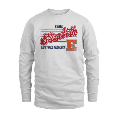 Team Your Name Lifetime Member Vintage Shirt ELIZABETH M1-24