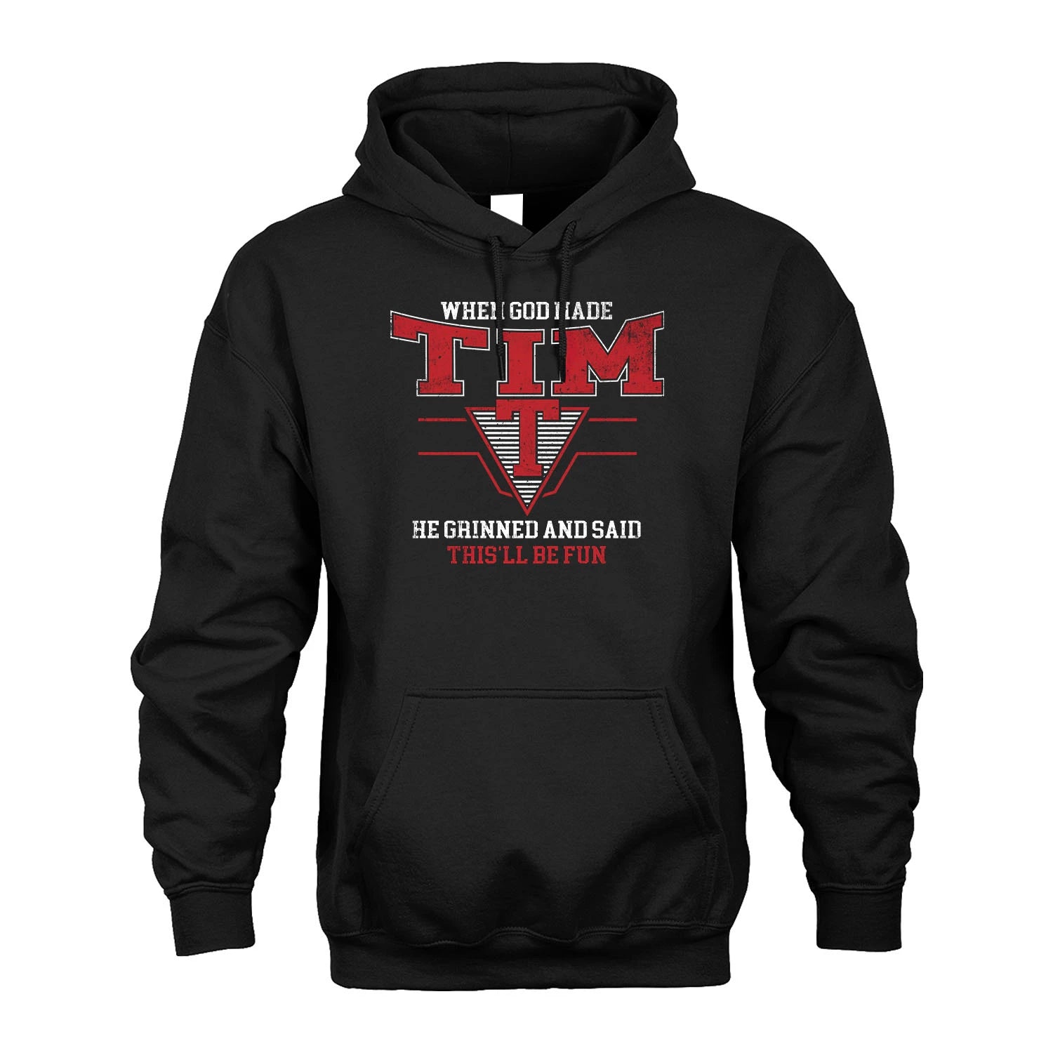 When God Made Your Name He Grinned And Said This'll Be Fun Baseball Shirt TIM M1-29