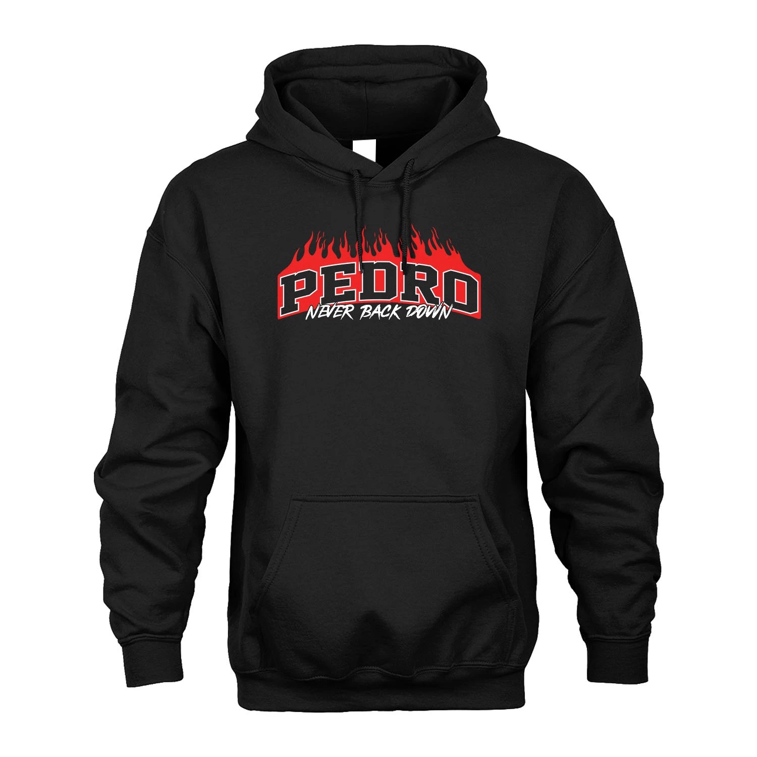 Never Back Down Your Name With Fire Shirt PEDRO M1-37