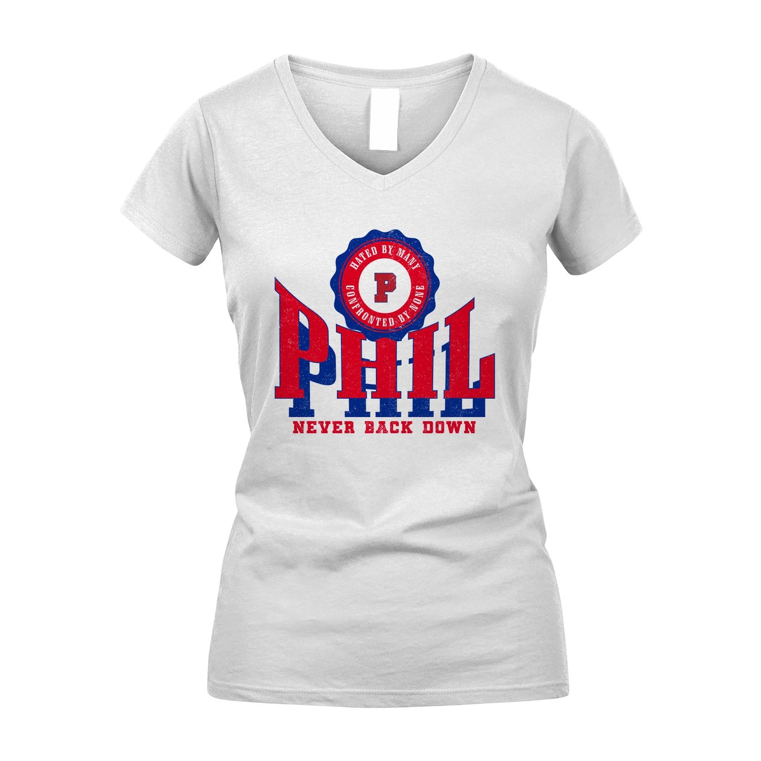 Your Name Never Back Down Shirt PHIL M1-33