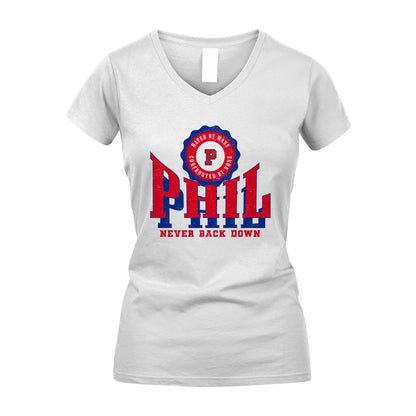 Your Name Never Back Down Shirt PHIL M1-33