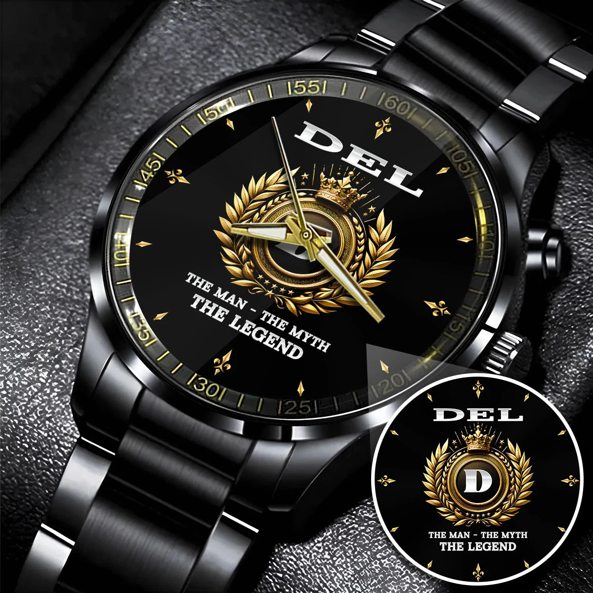 The Man The Myth The Legend Olive Crown Watch DEL M1-W5