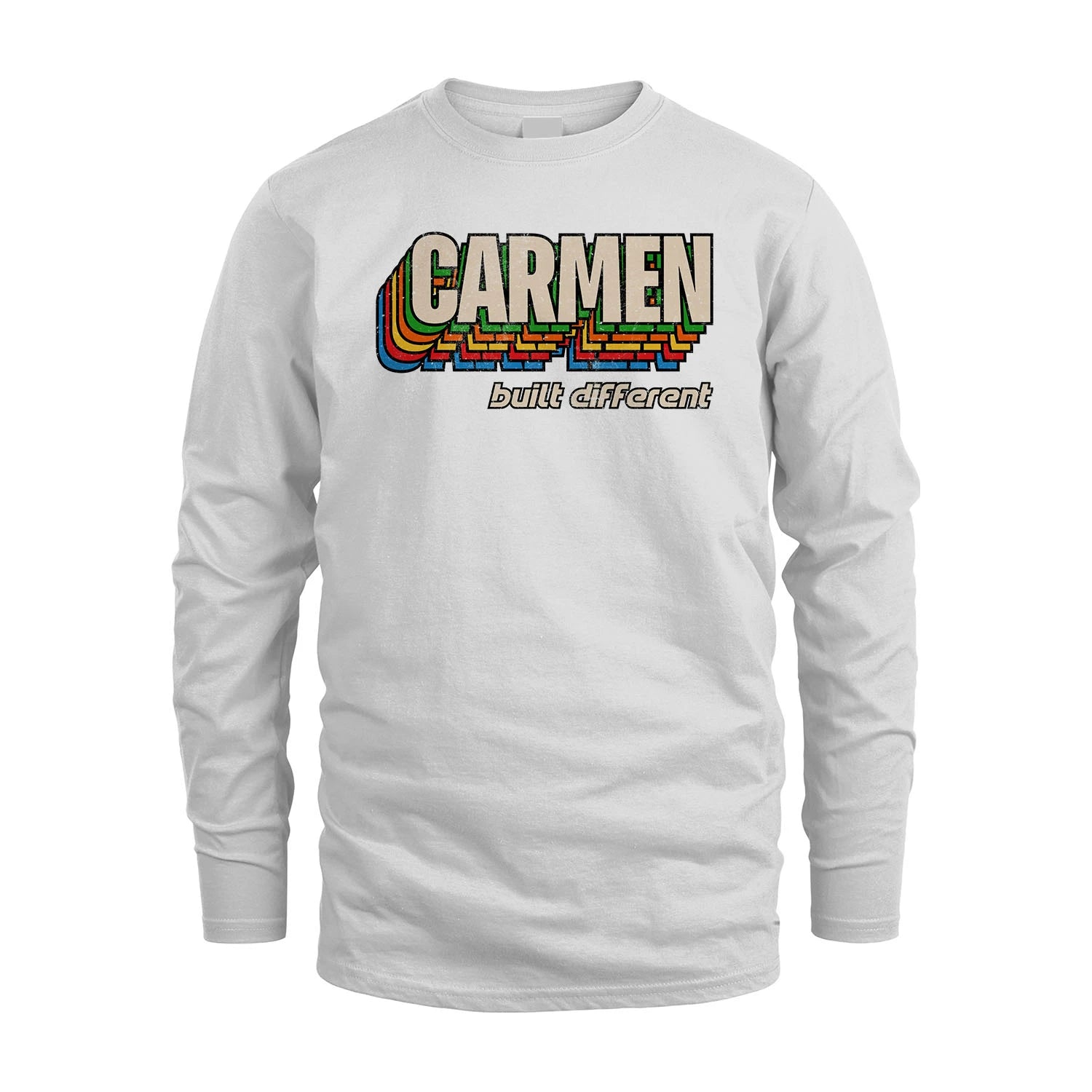 Your Name Built Different Retro Shirt CARMEN M1-26