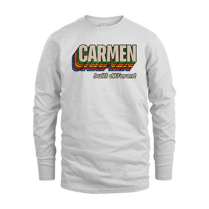 Your Name Built Different Retro Shirt CARMEN M1-26