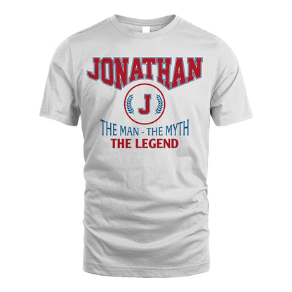 The Man The Myth The Legend Jet Style Shirt JONATHAN M1-9