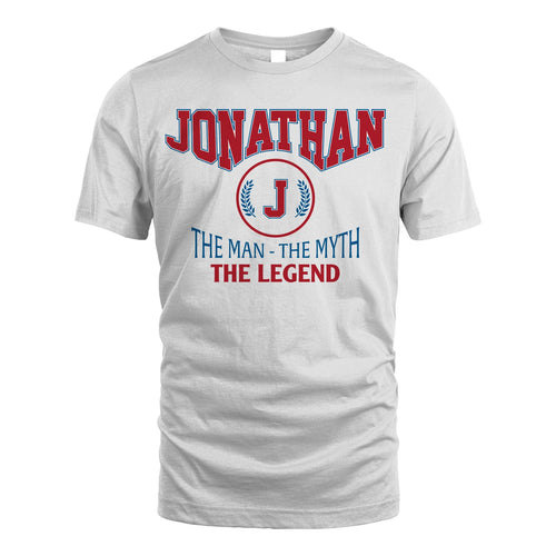 The Man The Myth The Legend Jet Style Shirt JONATHAN M1-9